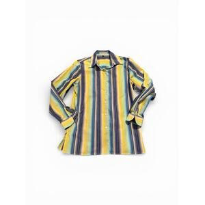 Foxcroft Wrinkle Free Classic Fit Striped Women's Long Sleeve Button Shirt Top 4